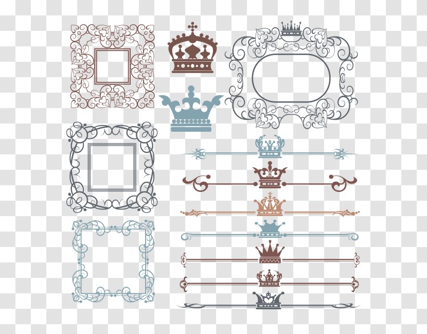 Continental Crown Border - Picture Frame Transparent PNG