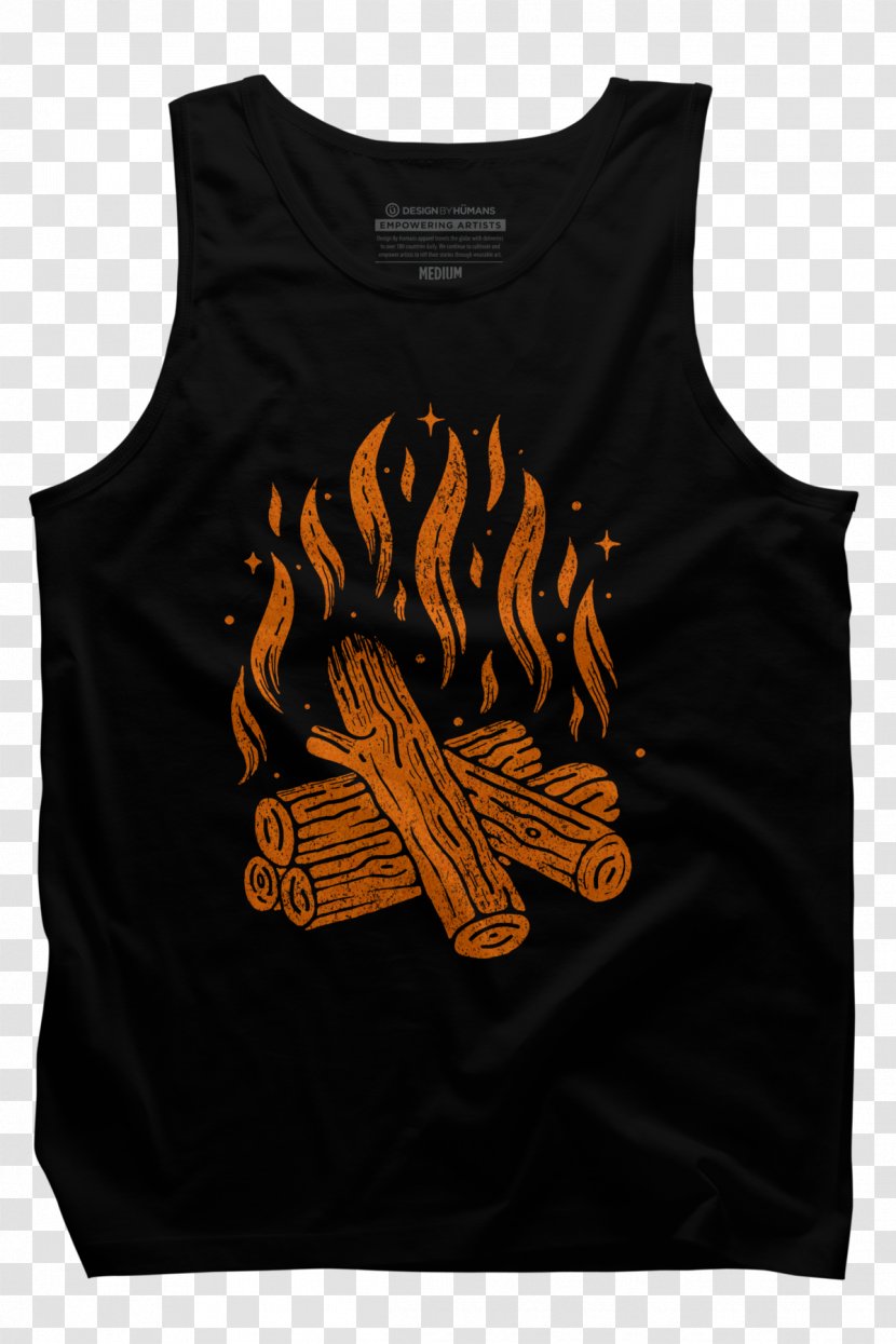 T-shirt Gilets Sleeveless Shirt Polo - Neck - Bonfire Hoodie Transparent PNG