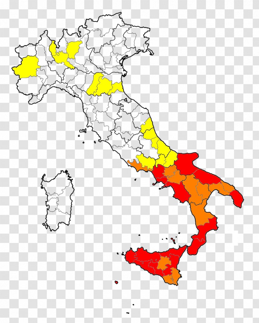 Regions Of Italy Map Flag Italian General Election, 2018 2013 - Image Transparent PNG