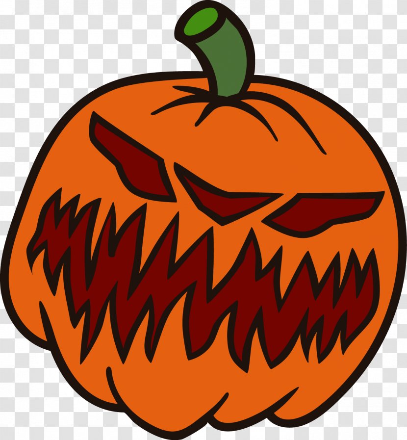 Jack-o-lantern Calabaza Pumpkin Halloween Clip Art - Food - Horror Head Transparent PNG
