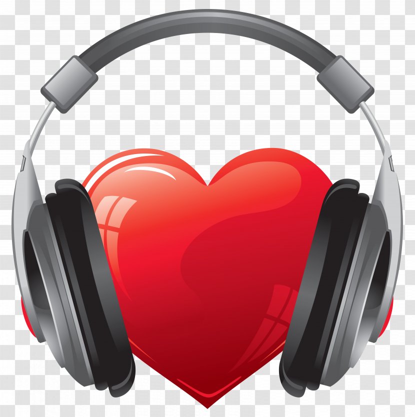 Headphones Heart Clip Art - Product Design - With Clipart Image Transparent PNG