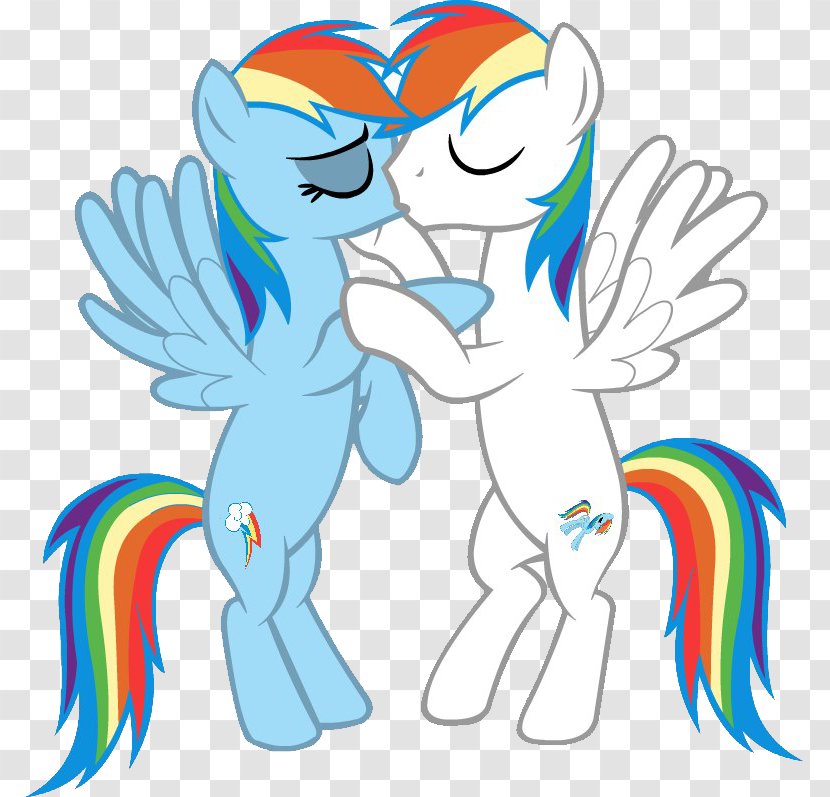 Pony Rainbow Dash Rarity Twilight Sparkle Applejack - Flower - Kiss Transparent PNG