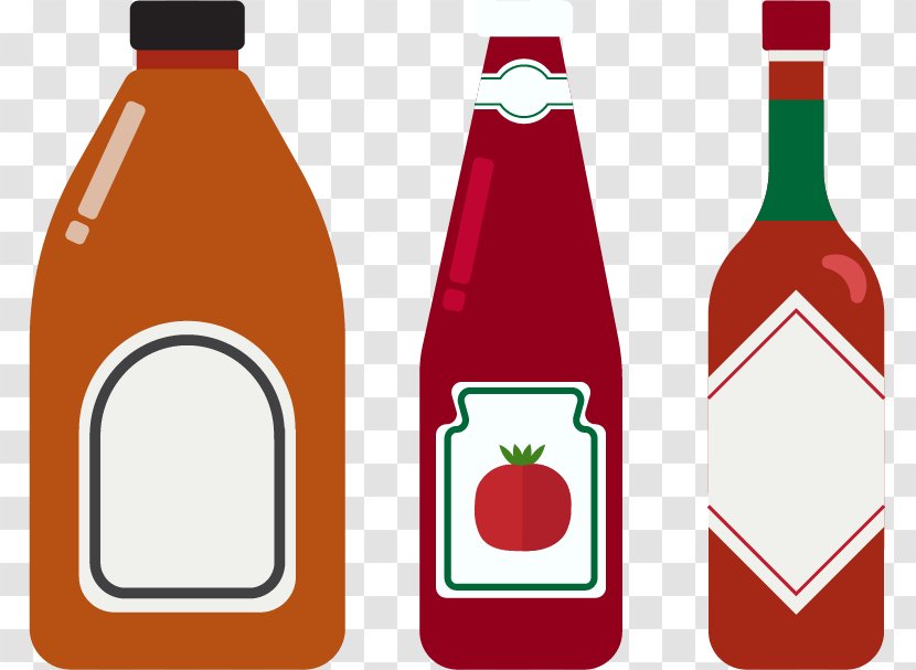 Ketchup Sauce Bottle Tomato - Vector Transparent PNG