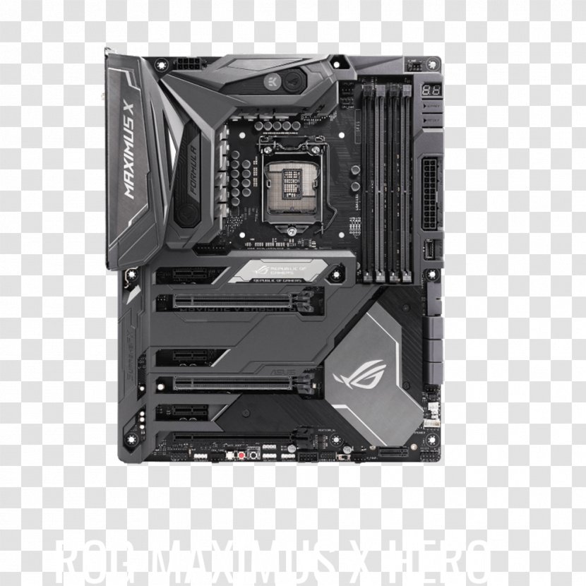 Intel LGA 1151 ASUS ROG MAXIMUS X CODE - Computer Accessory - MotherboardATXLGA1151 SocketZ370LGA1151 Socket Land Grid Array Serial ATAIntel Transparent PNG