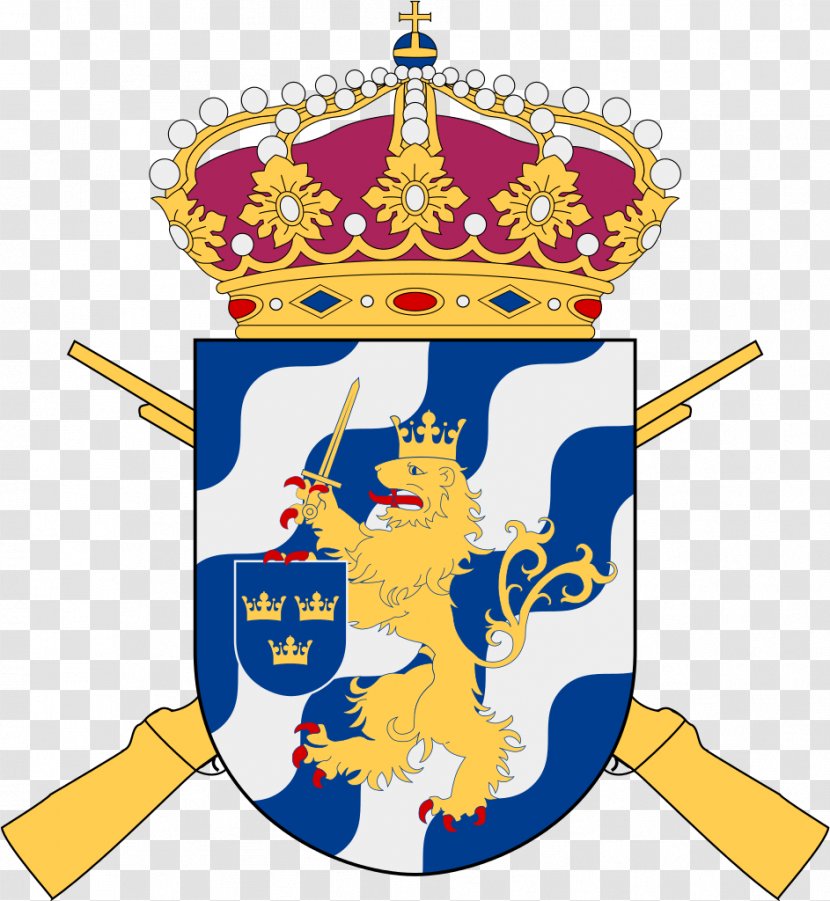 Stockholm Palace Coat Of Arms Sweden Commandant General In - Skall Transparent PNG