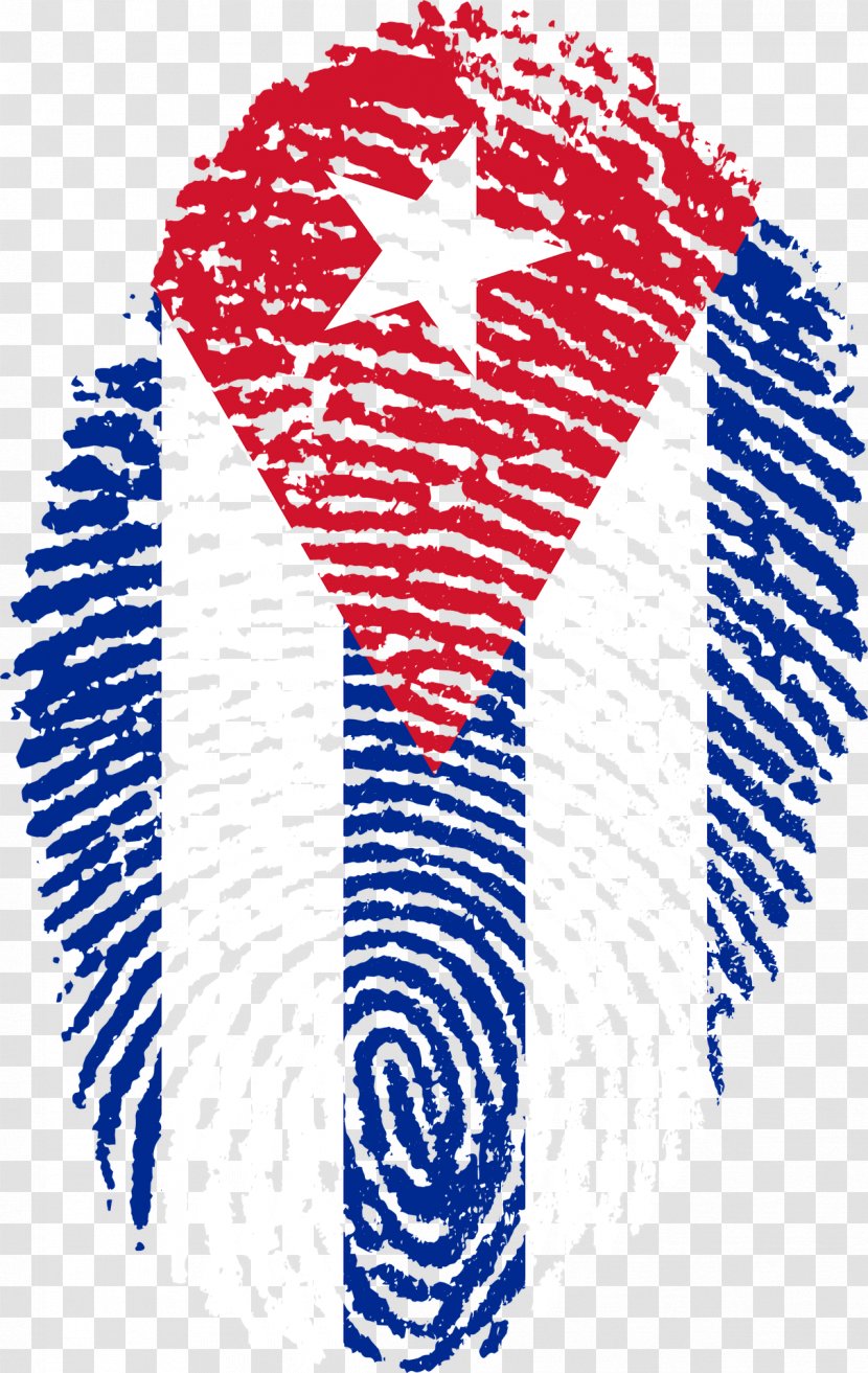 Flag Of Puerto Rico Ricans Fingerprint - Information - Cuba Transparent PNG