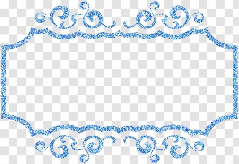 Picture Frames Clip Art - Blue - Lace Boarder Transparent PNG