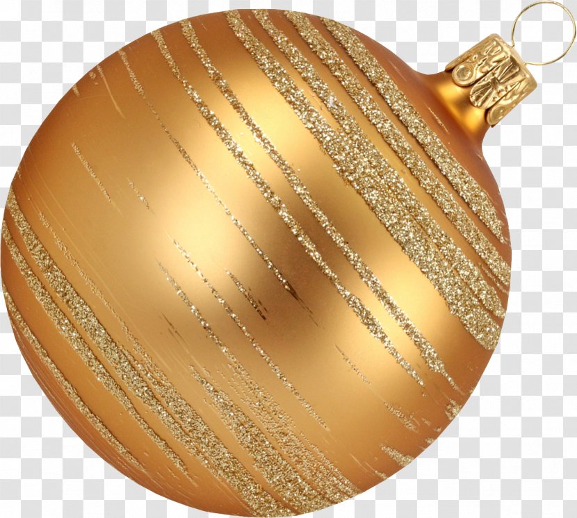 Christmas Ornament Ball Clip Art - Photography - Golden Transparent PNG
