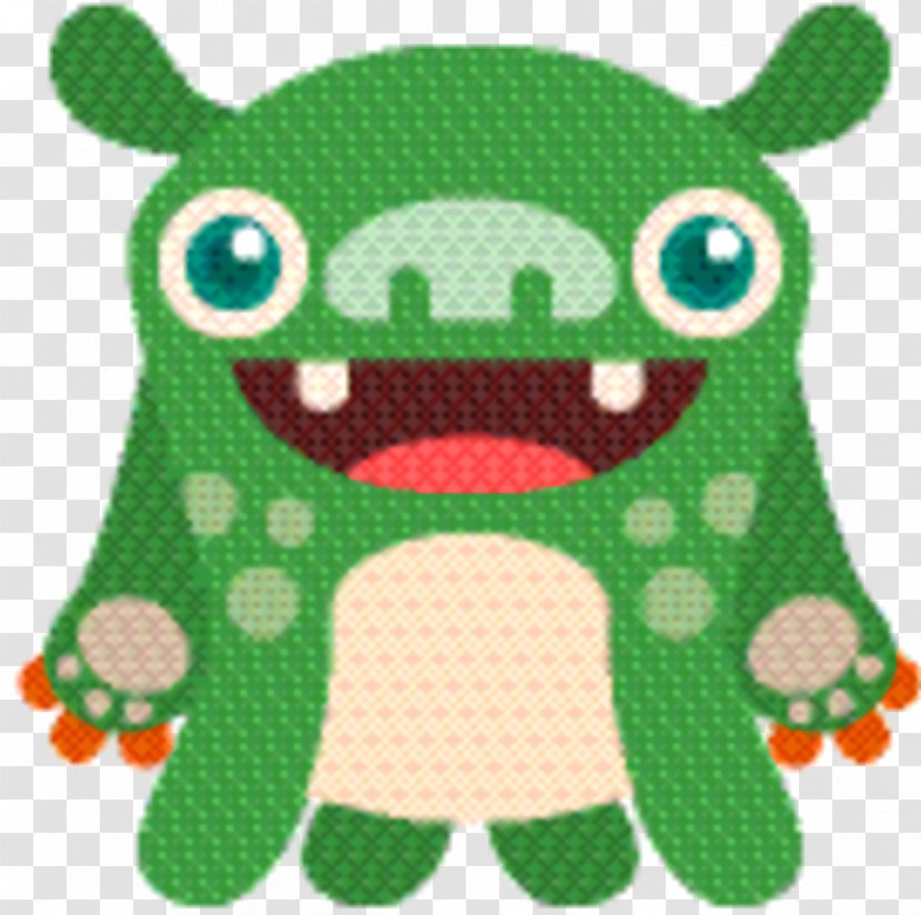 Monster Cartoon - Green Animation Transparent PNG