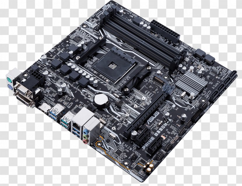 Socket AM4 MicroATX Motherboard ASUS PRIME X370-PRO - Electronic Component - Device Transparent PNG
