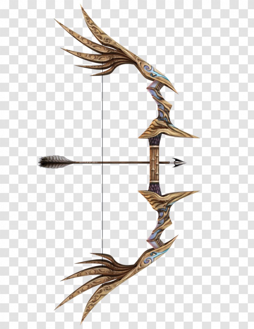 Weapon Sword Bow - Wood - Game Archer Transparent PNG