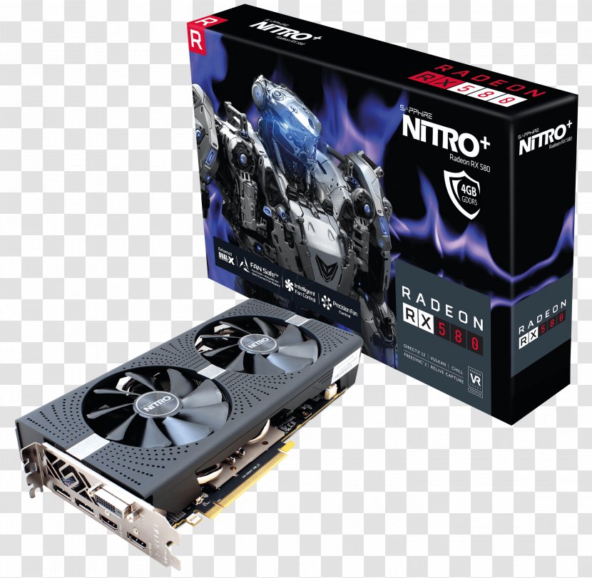 Graphics Cards & Video Adapters Sapphire Technology AMD Radeon RX 580 GDDR5 SDRAM - Gddr5 Sdram - Computer Cooling Transparent PNG