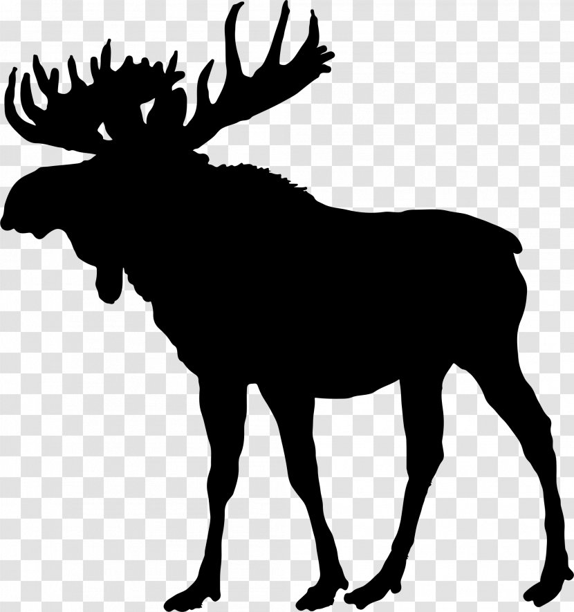 Moose Deer Animal Silhouettes Clip Art - Elk Transparent PNG