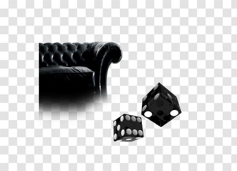 Black And White Dice Icon Transparent PNG