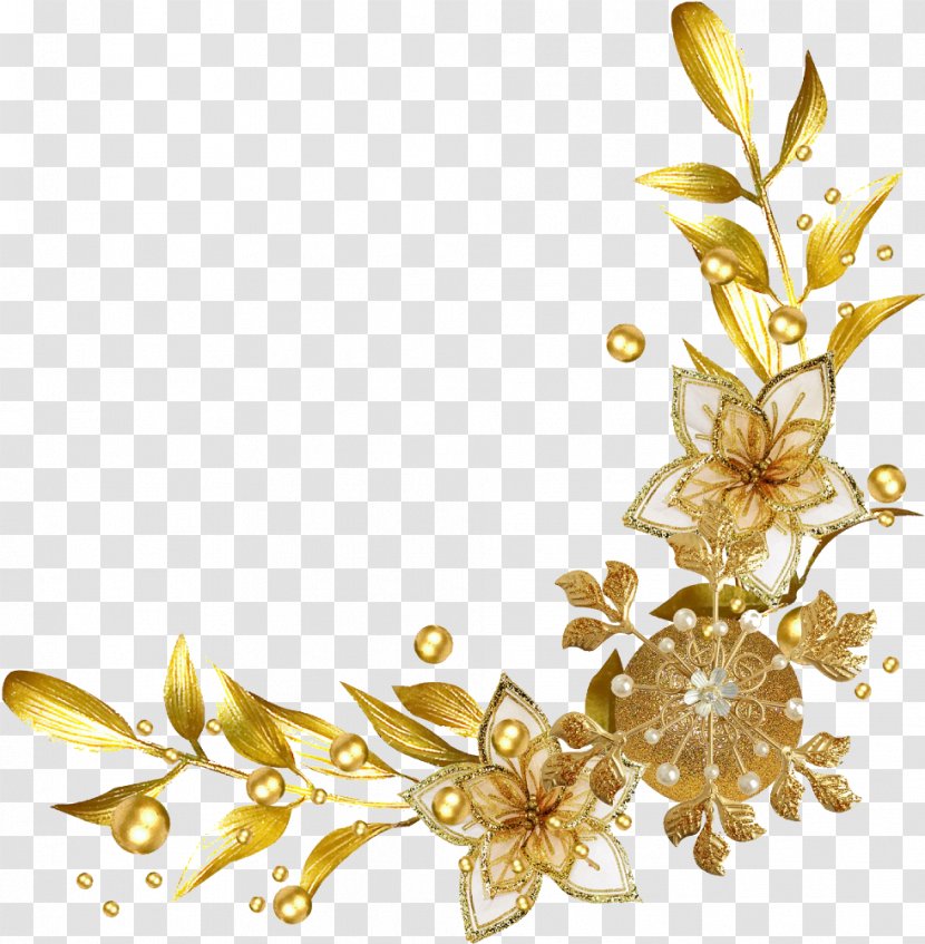 Clip Art Borders And Frames Gold Picture - Flower - Yellow Border Royalty Transparent PNG