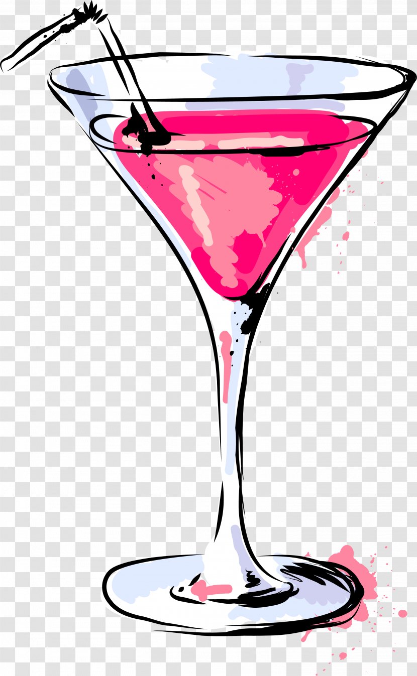 Wine Cocktail Bacardi Martini Cosmopolitan - Red Fresh Transparent PNG