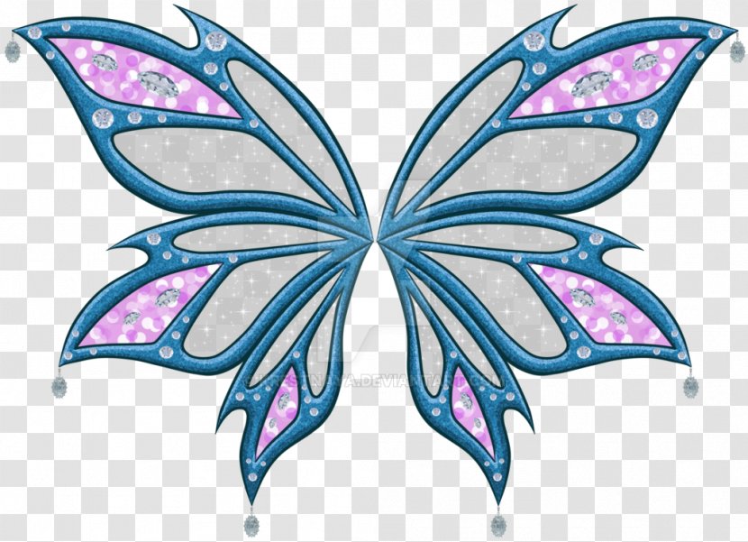 Bloom Musa Stella Flora Roxy - Brush Footed Butterfly - Winx Fairy Wings Transparent PNG