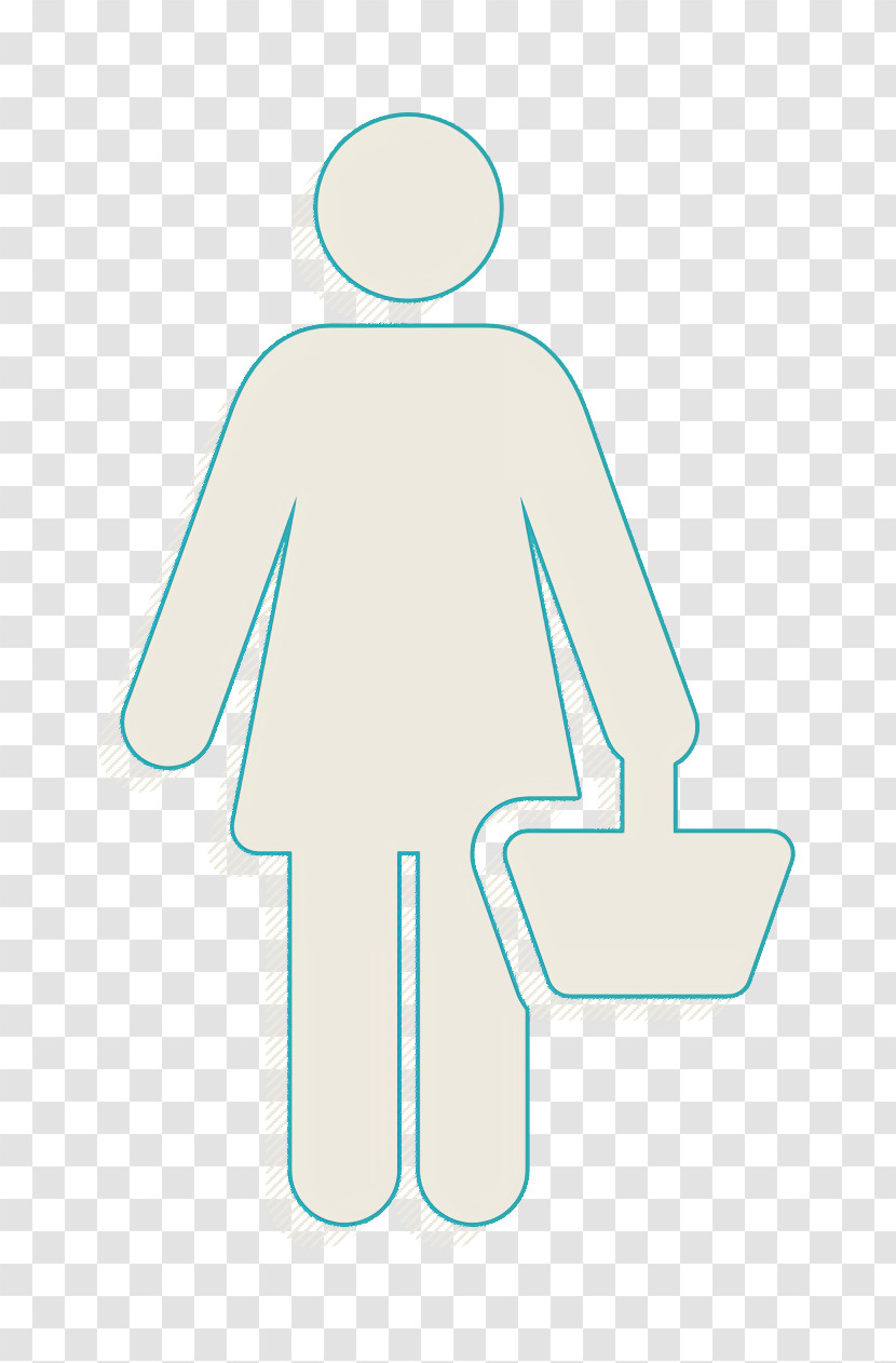 Shopping Icon Woman Icon Daily Routine Human Pictograms Icon Transparent PNG