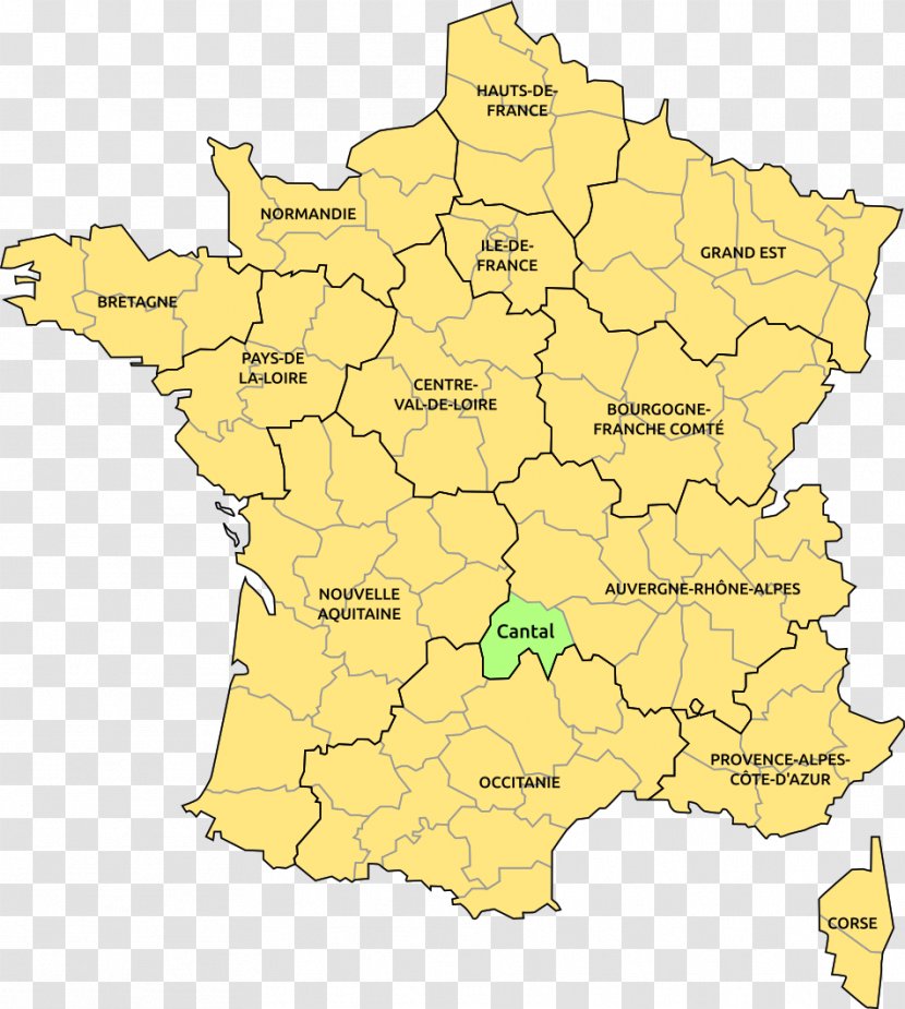 Overseas France Blank Map Regions Of Aquitaine-Limousin-Poitou-Charentes Transparent PNG