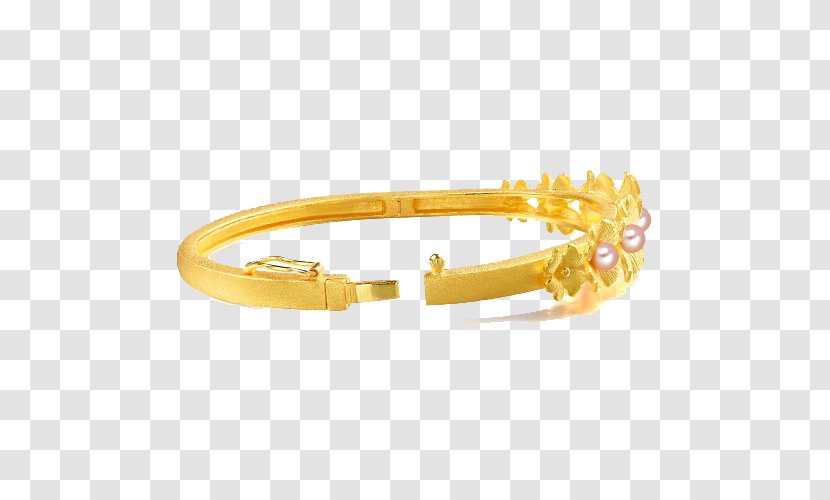 Bangle Gold Jewellery Chow Sang Bracelet - Jewelry Clover Marriage Dowry Female 88900K Series Three Transparent PNG