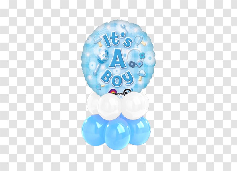 Toy Balloon Irene's Florist Boy Baby Shower - Turquoise - Blue Rattle Transparent PNG