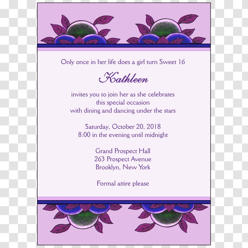 Wedding Invitation Anniversary Party - Violet Transparent PNG