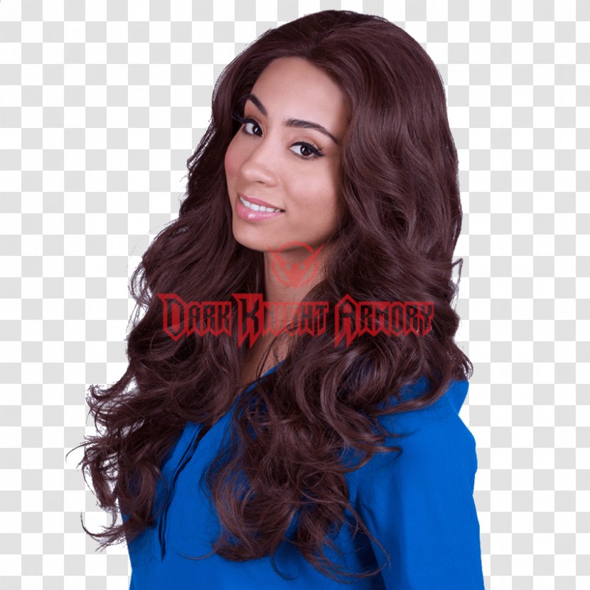 Lace Wig Long Hair Coloring Chocolate - Human - Brown Transparent PNG