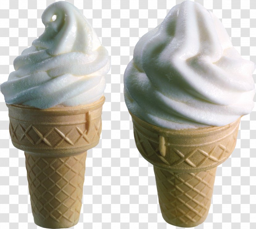 Ice Cream Cones Milk Food - Whipped Transparent PNG