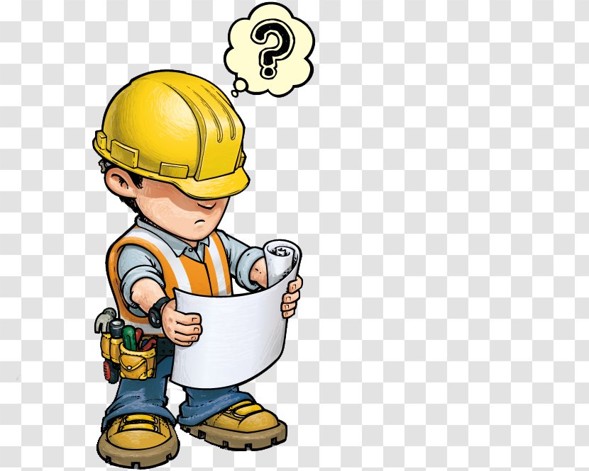Construction Worker Architectural Engineering Cartoon Royalty-free - Work Hard Transparent PNG