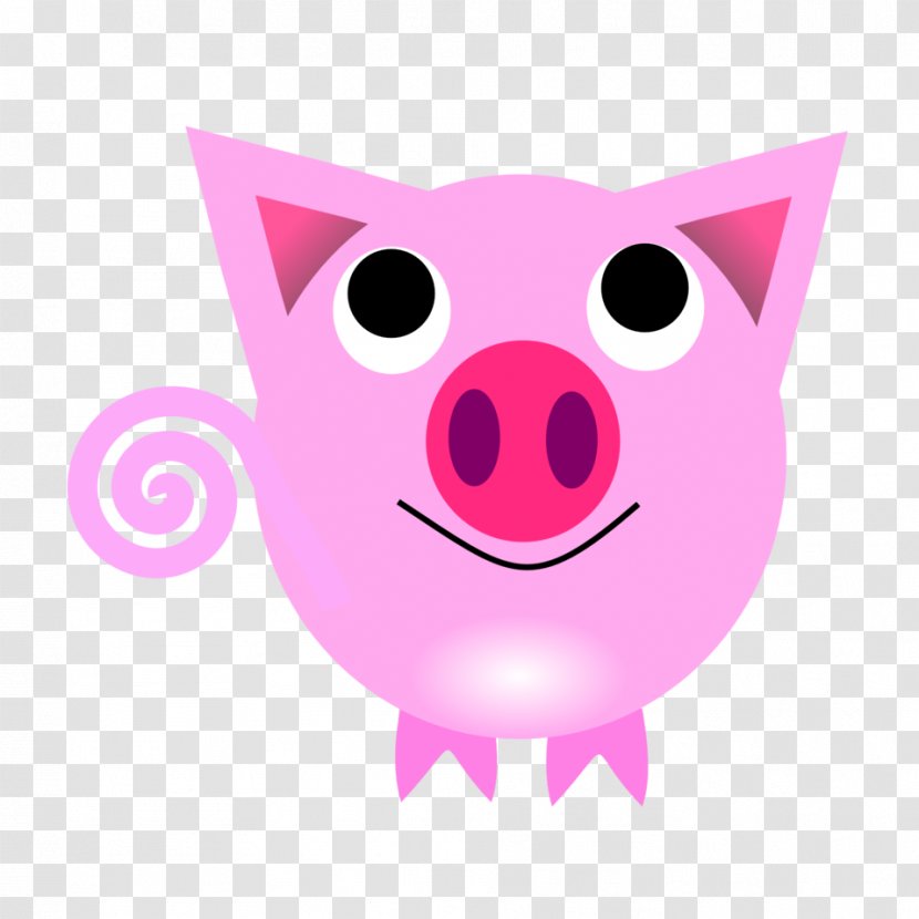 Domestic Pig Piggy Vector Graphics Clip Art Cartoon - Pillow - Lucky Transparent PNG