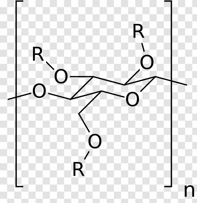 Ether Ethyl Methyl Cellulose Group - Chemical Compound - Black And White Transparent PNG