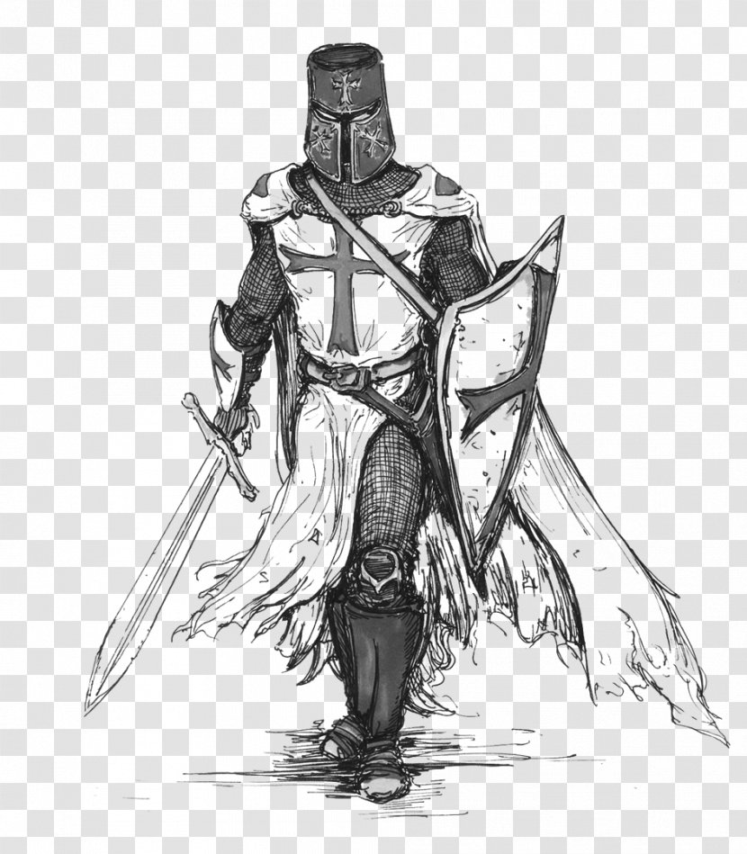 Crusades Knights Templar Middle Ages Kingdom Of Jerusalem - Art - Knight Transparent PNG