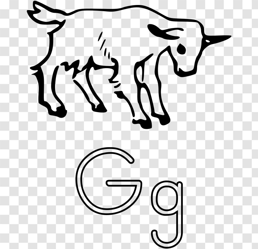 Pygmy Goat G Is For Coloring Book Page Clip Art - Cliparts Transparent PNG