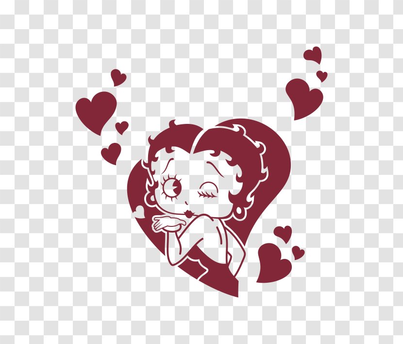 Betty Boop Animated Film Kiss My Ass: Classic Regrooved Sticker - Frame - White Chocolate Transparent PNG