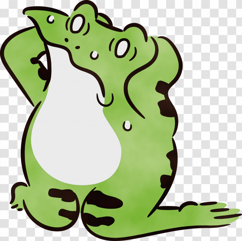 True Frog Cartoon Toad Green Animal Figurine Transparent PNG