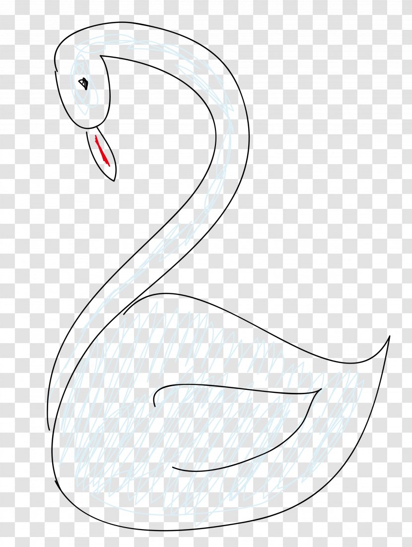 Cartoon Material Illustration - Symbol - Vector Painting Of Swan Transparent PNG
