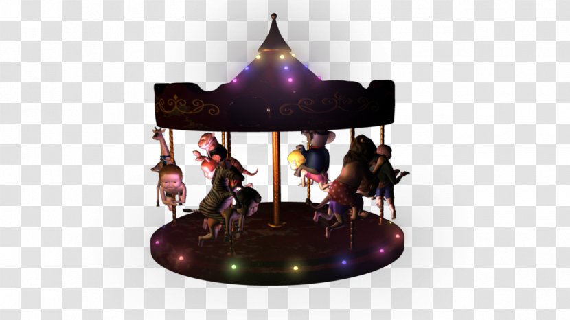 Amusement Ride Lighting Park - Carousel Animation Transparent PNG