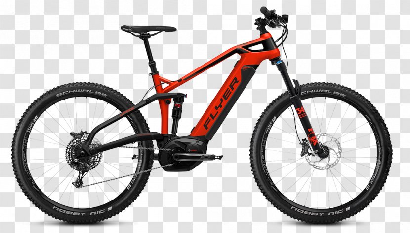 Electric Bicycle Mountain Bike Flyer Uproc2 4.10 - Full Suspension - Red Transparent PNG
