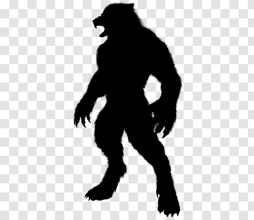 Silhouette Human Werewolf Fictional Character Clip Art Transparent PNG