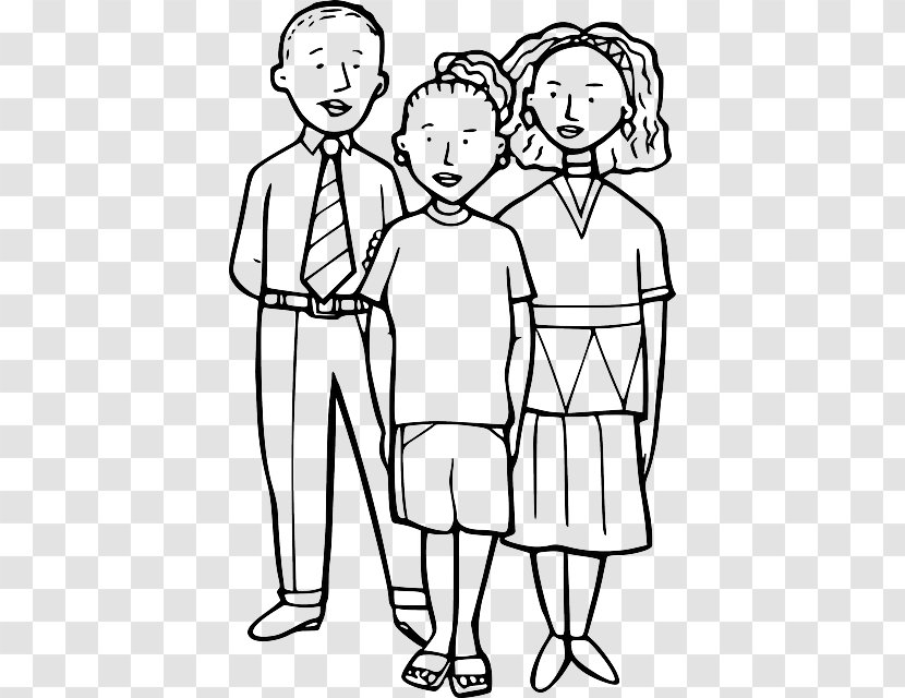 Black White People Clip Art - Cartoon - OUTLINE OF A CHILD Transparent PNG