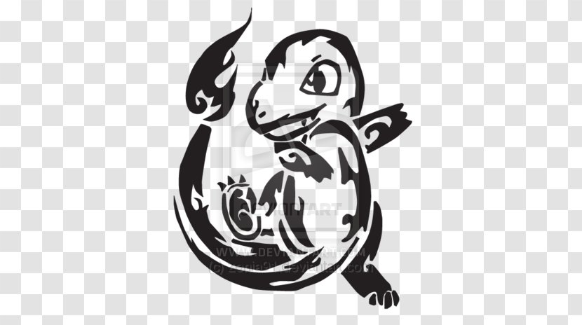 Pikachu Charmander Charizard Drawing Stencil - Squirtle - Tribal Vector Transparent PNG