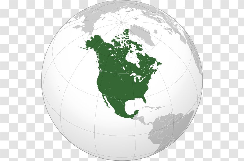 Canada United States Earth Orthographic Projection Map - Ball Transparent PNG