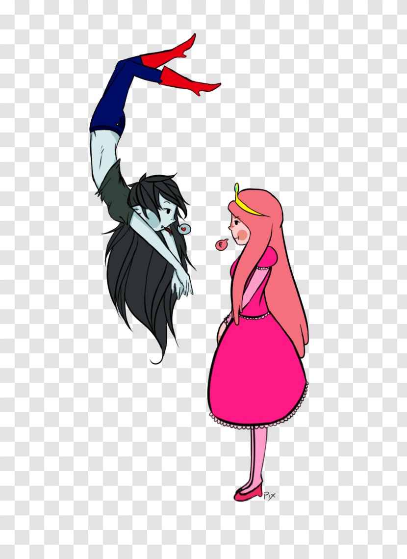 Marceline The Vampire Queen Princess Bubblegum Finn Human Jake Dog Drawing - Neck Transparent PNG