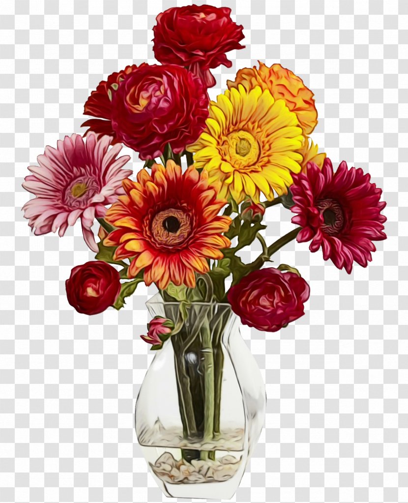 Transvaal Daisy Cut Flowers Floral Design Vase - Rose - Dahlia Transparent PNG