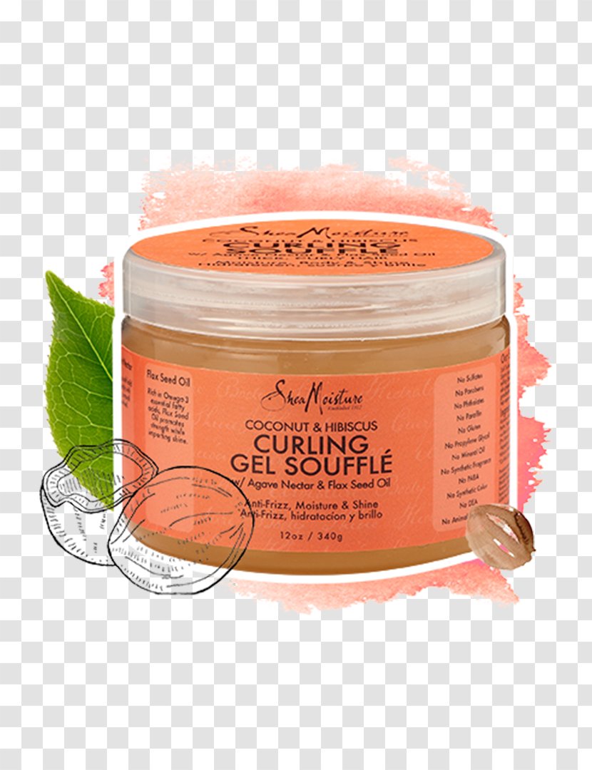 SheaMoisture Coconut & Hibiscus Curling Gel Soufflé Milk Curl Enhancing Smoothie Shea Butter Transparent PNG