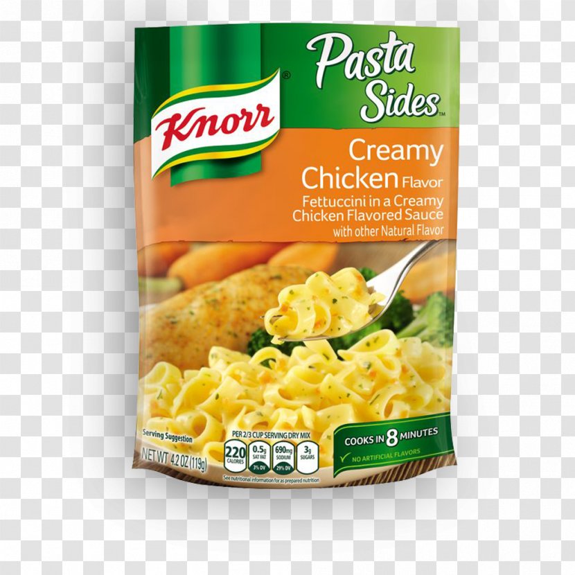 Knorr Pasta Sides Creamy Chicken Fettuccine Alfredo - Vegetarian Food Transparent PNG