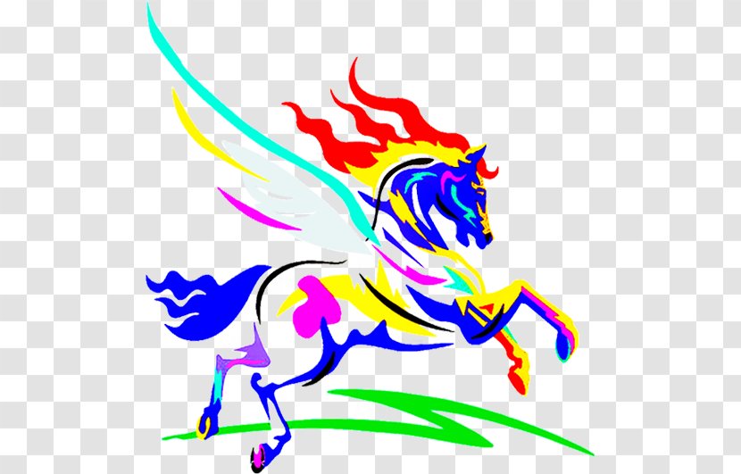 Horse Pegasus Euclidean Vector - Mythical Creature - Painting Creative Design Image Transparent PNG