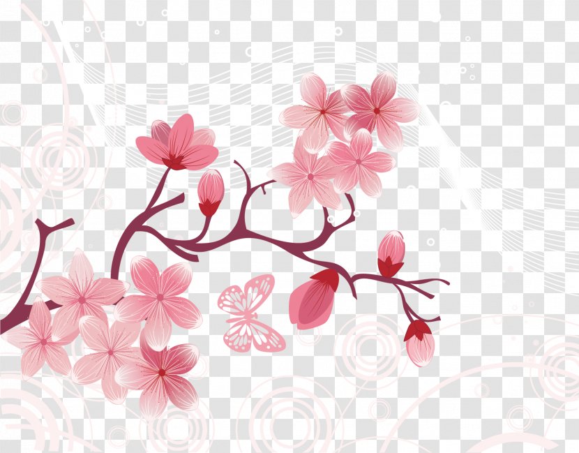 National Cherry Blossom Festival Euclidean Vector - Painting - Pattern Transparent PNG