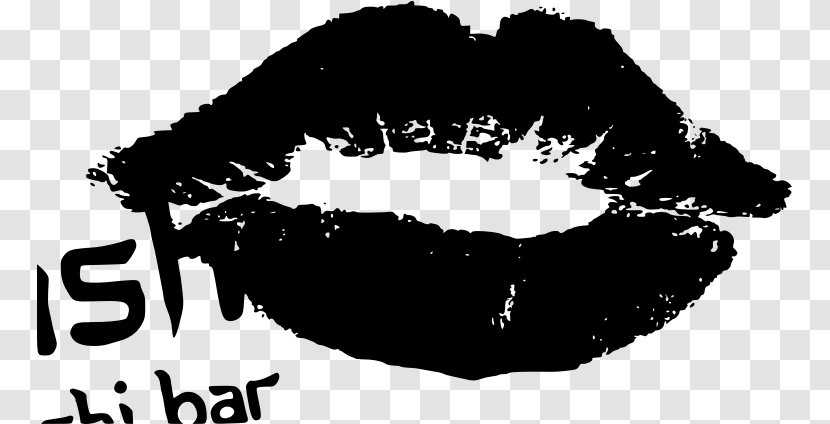 Lip Clip Art - Monochrome - Lips Black Transparent PNG