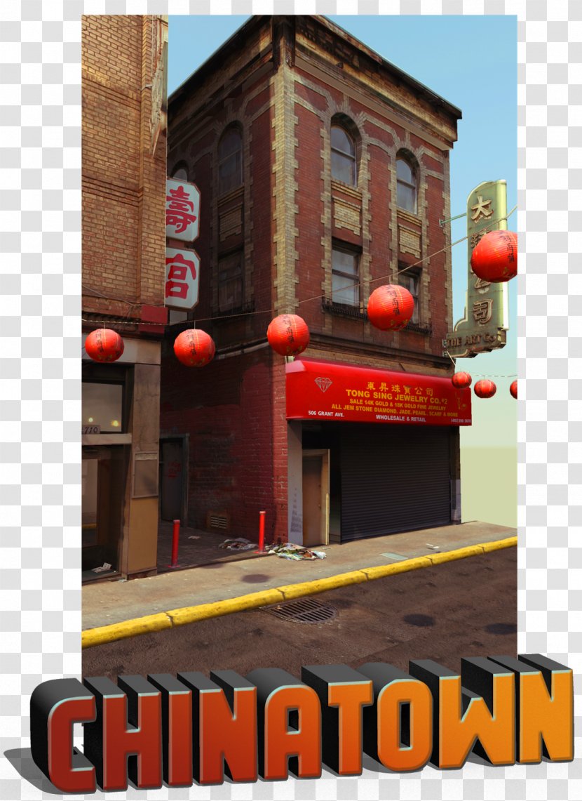 Advertising - Building - China Town Transparent PNG